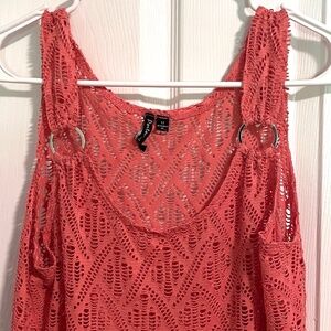 Womens  Portocruz Coral Mesh Tunic Swimsuit Coverup Size Medium M